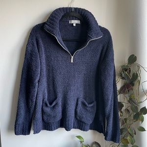 Marled Reunited Clothing Quarter Zip Pullover Fleece Sweatshirt